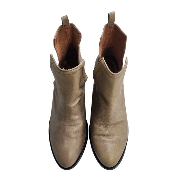 Jeffrey Campbell Womens Oriley Cutout Ankle Boots Size 8.5 Taupe Gray Leather - Picture 2 of 12